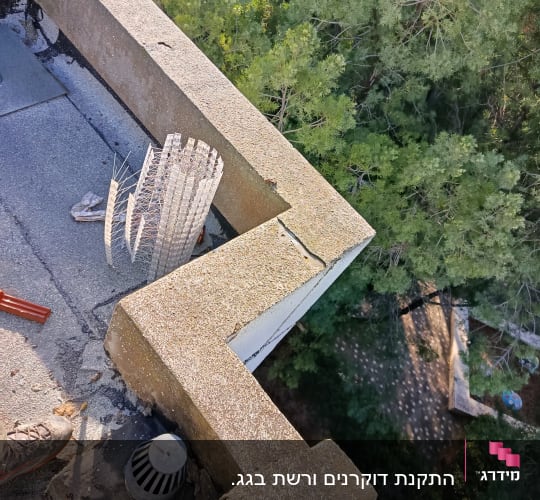 רשתות למניעת יונים על גג בניין
